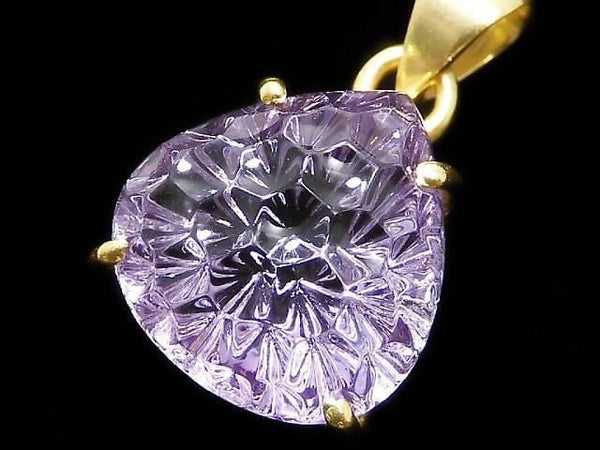 [Video][One of a kind] High Quality Amethyst AAA Pendant 18KGP NO.53