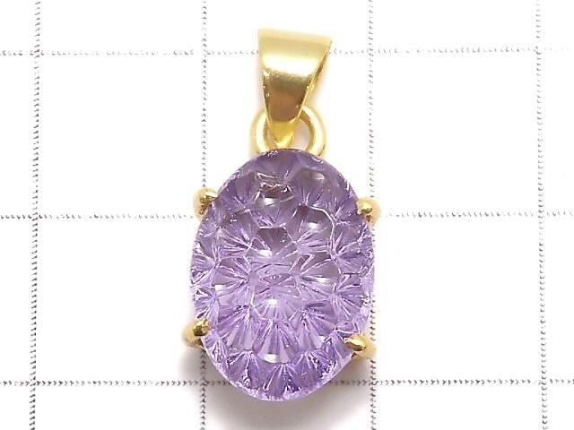 [Video][One of a kind] High Quality Amethyst AAA Pendant 18KGP NO.54