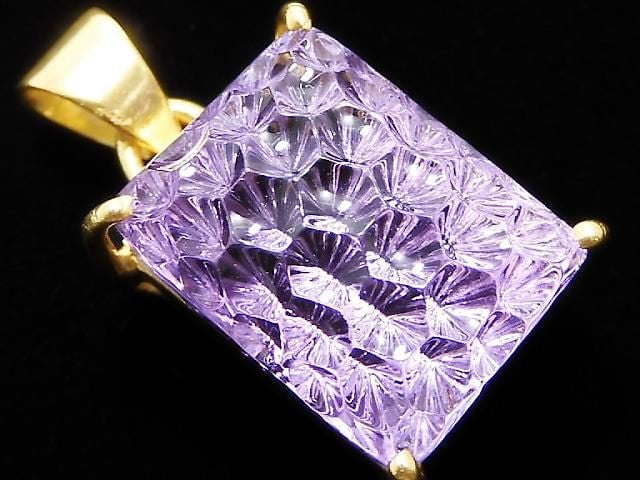 [Video][One of a kind] High Quality Amethyst AAA Pendant 18KGP NO.57