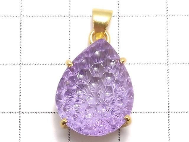 [Video][One of a kind] High Quality Amethyst AAA Pendant 18KGP NO.60