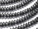 [Video]Hematite Faceted Button Rondelle 6x6x2.5mm 1strand beads (aprx.15inch/37cm)
