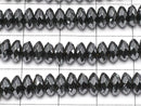 [Video]Hematite Faceted Button Rondelle 6x6x2.5mm 1strand beads (aprx.15inch/37cm)