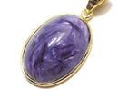 [Video][One of a kind] Charoite AAA Pendant 18KGP NO.26