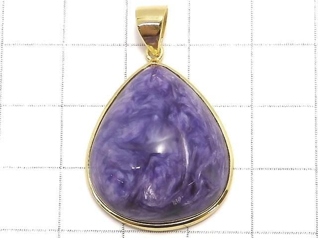 [Video][One of a kind] Charoite AAA Pendant 18KGP NO.29