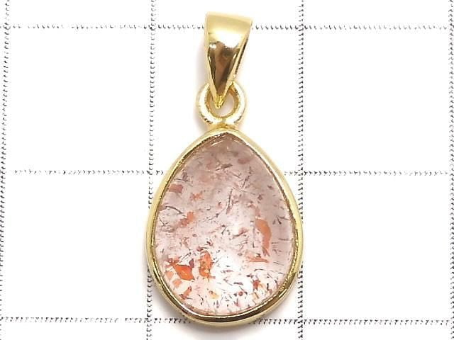 [Video][One of a kind] High Quality Lepidocrocite in Quartz AAA Pendant 18KGP NO.125