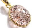 [Video][One of a kind] High Quality Lepidocrocite in Quartz AAA Pendant 18KGP NO.129
