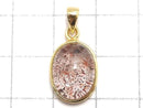 [Video][One of a kind] High Quality Lepidocrocite in Quartz AAA Pendant 18KGP NO.129