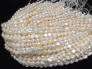 [Video] Fresh Water Pearl AA++ Baroque 8-10mm White 1strand beads (aprx.13inch/33cm)