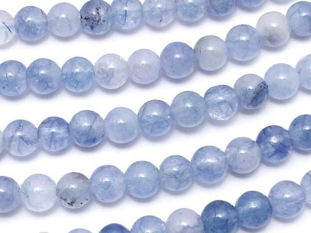 Blue color Jade Round 4mm 1strand beads (aprx.15inch/36cm)