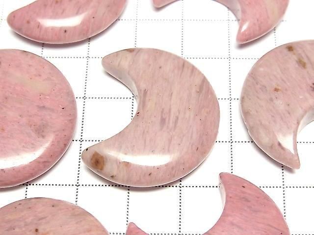 [Video]Siliceous Schist Moon motif 32x28mm 2pcs