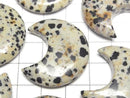 [Video] Dalmatian Jasper Moon Motif 32x28mm 2pcs