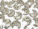 [Video] Dalmatian Jasper Moon Motif 32x28mm 2pcs