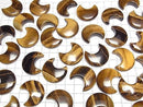 [Video] Yellow Tiger's Eye AA+ Moon motif 30x26mm 2pcs