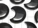 [Video] Black-Rainbow Obsidian Moon Motif 32x28mm 2pcs