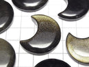 [Video] Golden Obsidian Moon Motif 32x28mm 2pcs