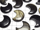[Video] Golden Obsidian Moon Motif 32x28mm 2pcs