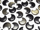 [Video] Golden Obsidian Moon Motif 32x28mm 2pcs
