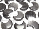[Video] Silver Obsidian Moon Motif 32x28mm 2pcs