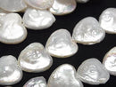 [Video] Fresh Water Pearl AA++ Heart 12x13mm White 1strand beads (aprx.15inch/36cm)