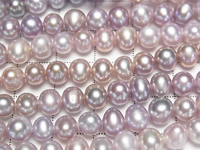 [Video] Fresh Water Pearl AA++ Potato 6-7mm Natural color Classic pink-Lavender 1strand beads (aprx.14inch/34cm)