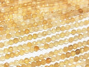 [Video] High Quality! Citrine AA+ Faceted Round 3mm 1strand beads (aprx.15inch/37cm)
