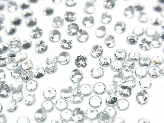 [Video]High Quality Aquamarine AAA Loose stone Round Faceted 2.5x2.5mm 10pcs