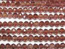 [Video] High Quality! Champagne Garnet AAA- Faceted Round 3mm 1strand Beads (approx. 15 inches/37 cm)