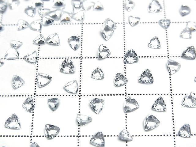 [Video]High Quality Aquamarine AAA Loose stone Triangle Faceted 3x3mm 10pcs