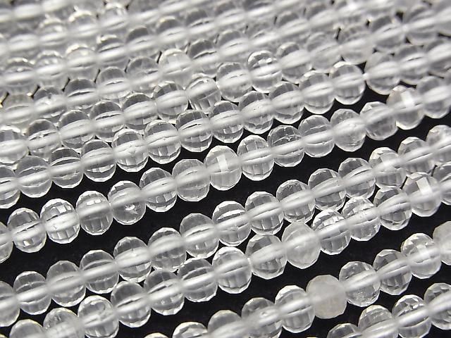 [Video] High Quality! Crystal AA+ Mirror Faceted Button Rondelle 4x4x3mm 1strand beads (approx. 15 inches/36 cm)