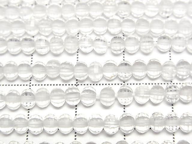 [Video] High Quality! Crystal AA+ Mirror Faceted Button Rondelle 4x4x3mm 1strand beads (approx. 15 inches/36 cm)