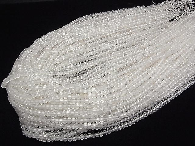 [Video] High Quality! Crystal AA+ Mirror Faceted Button Rondelle 4x4x3mm 1strand beads (approx. 15 inches/36 cm)