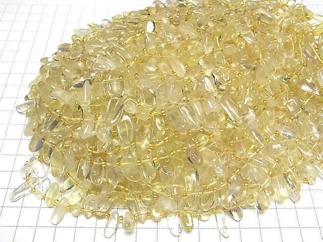 [Video]Lemon Quartz AA++ Nugget Top Side Drilled Hole half or 1strand beads (aprx.15inch/36cm)