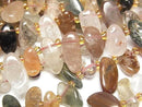 [Video] Multicolor Rutilated Quartz AA+ Nugget Top Side Drilled Hole 1strand beads (aprx.15inch/36cm)