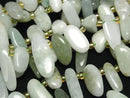 [Video] Burmese Jadeite AA Nugget Top Side Drilled Hole 1 strand beads (approx. 15 inches/36 cm)