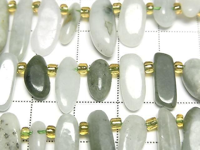 [Video] Burmese Jadeite AA Nugget Top Side Drilled Hole 1 strand beads (approx. 15 inches/36 cm)