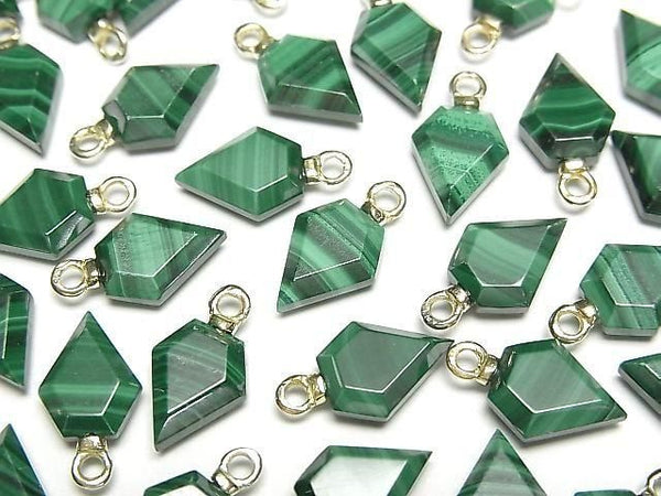 [Video]Malachite Arrows Head 9x7mm Charm 2pcs