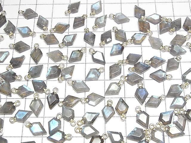 [Video] Labradorite Arrows Head 9x7mm Charm (2pcs)
