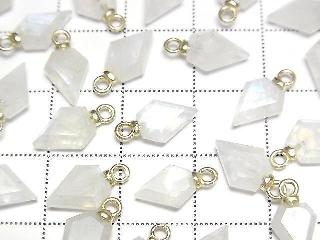[Video] Rainbow Moonstone Arrows Head 9x7mm Charms (2pcs)