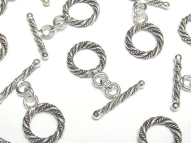 Karen Silver Double Twist Toggle 14mm (1 pair)