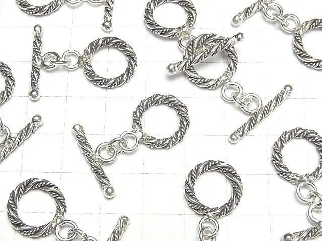 Karen Silver Double Twist Toggle 14mm (1 pair)