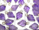 [Video] Amethyst Arrows Head 9x7mm Charm (2pcs)