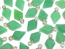 [Video] Apple Green Chalcedony Arrows Head Charms 9x7mm (2 pieces)