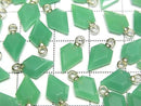 [Video] Apple Green Chalcedony Arrows Head Charms 9x7mm (2 pieces)