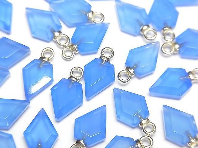 [Video] Blue Chalcedony Arrows Head 9x7mm Charm 2pcs