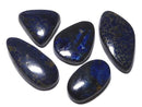 [Video][One of a kind] Azurite AAA- Cabochon 5pcs Set NO.206
