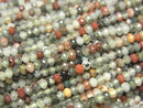 [Video]High Quality! Bloodstone Faceted Button Rondelle 2.5x2.5x1.5mm 1strand beads (aprx.15inch/36cm)