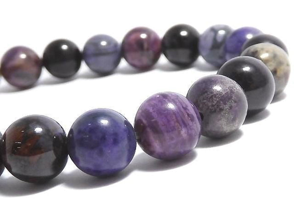 [Video][One of a kind] Sugilite AA++ Round 8mm Bracelet NO.304