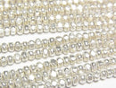 Karen Silver Faceted Button Rondelle 3x3x2mm 1/8 or 1strand beads (approx. 27 inches/68 cm)