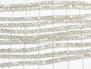 Karen Silver Faceted Button Rondelle 3x3x2mm 1/8 or 1strand beads (approx. 27 inches/68 cm)