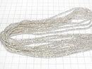 Karen Silver Faceted Button Rondelle 3x3x2mm 1/8 or 1strand beads (approx. 27 inches/68 cm)